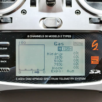DX8 Spektrum auf Blade 200 einstellen