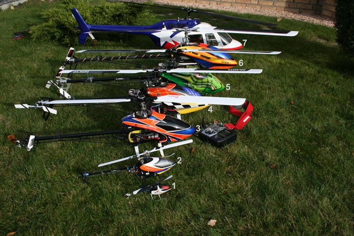 Heliklassen 100 T-Rex, 250, Logo 400, T-Rex 550, T-Rex 600, T-Rex 700, Scale Long Ranger Bell 206